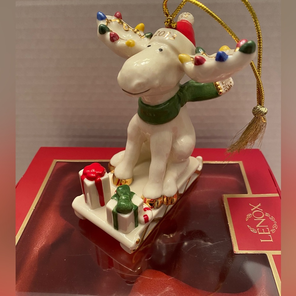 Lenox 2023 Marcel the Moose Christmas tree Ornament